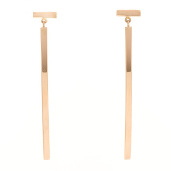 TIFFANY 18K Rose Gold T Bar Earrings