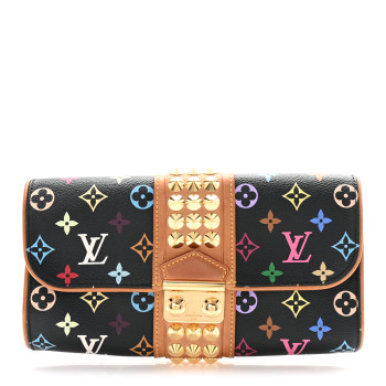 LOUIS VUITTON Monogram Multicolor Courtney Clutch Black