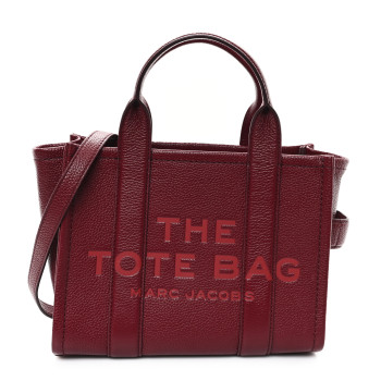MARC JACOBS Grained Calfskin Small The Tote Bag Cherry