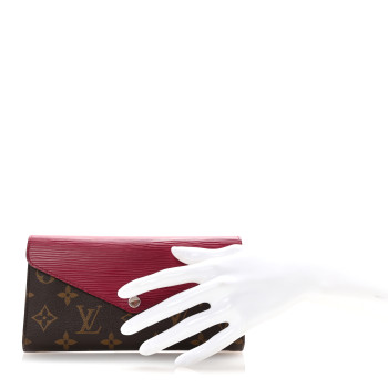 LOUIS VUITTON Monogram Epi Marie-Lou Long Wallet Fuchsia