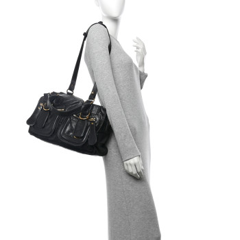 CHLOE Calfskin Large Bay Tote Black