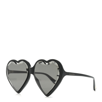 GUCCI Acetate Hollywood Forever Heart Sunglasses GG0360S Black