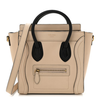 CELINE Smooth Calfskin Nano Luggage Powder Black