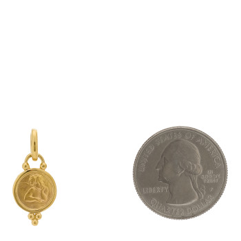 TEMPLE ST. CLAIR 18K Yellow Gold Small Angel Pendant