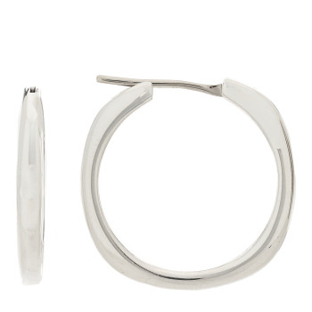 TIFFANY Sterling Silver Square Cushion Hoop Earrings