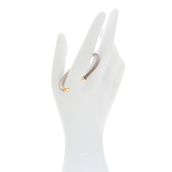 DAVID YURMAN Sterling Silver 14K Yellow Gold 5mm Cable Classics Bracelet