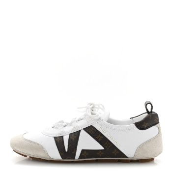 LOUIS VUITTON Monogram Calfskin Womens LV Sneakerina 39 White