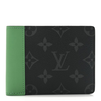 LOUIS VUITTON Monogram Eclipse Slender Wallet Bamboo Green
