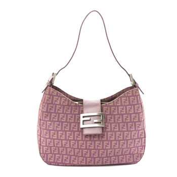 FENDI Zucchino Cuoio Hobo Lilla