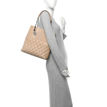 CHANEL Caviar Quilted Small Urban Delight Light Beige