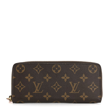LOUIS VUITTON Monogram Clemence Wallet Rose Ballerine