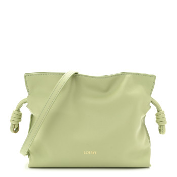 LOEWE Calfskin Mini Flamenco Knot Clutch Light Pear