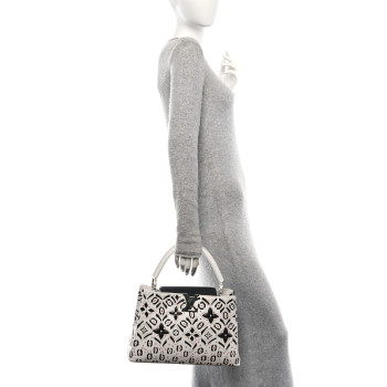 LOUIS VUITTON Calfskin Graphic Print Capucines MM