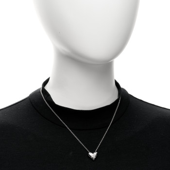 TIFFANY Platinum Diamond Etoile Heart Pendant Necklace