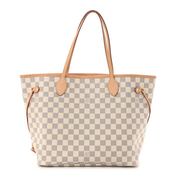 LOUIS VUITTON Damier Azur Neo Neverfull MM Rose Ballerine