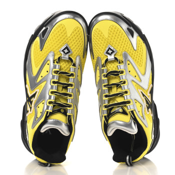 LOUIS VUITTON Mesh Suede Mens LV Runner Tatic 6 Yellow