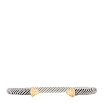 DAVID YURMAN Sterling Silver 14K Yellow Gold 5mm Cable Classics Bracelet
