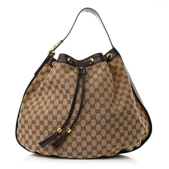 GUCCI Monogram Medium Interlocking Icon Shoulder Bag Dark Brown