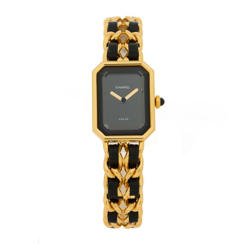 Stainless Steel Lambskin 20mm Chain Premiere Quartz Watch Gold L