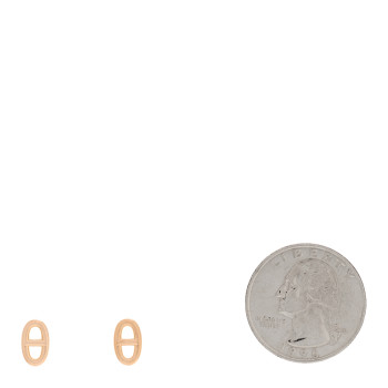 HERMES 18K Rose Gold TPM Farandole Stud Earrings