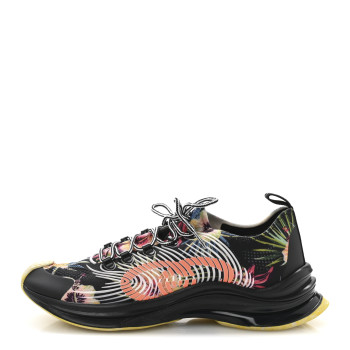 GUCCI Technical Knit Fabric Waves Mens Gucci Run Sneakers 10 Black Multicolor