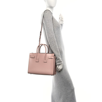 SAINT LAURENT Calfskin Small Sac De Jour Light Blush