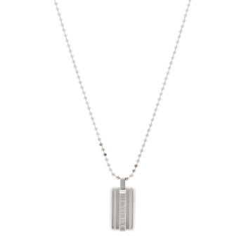 TIFFANY Sterling Silver Atlas Dog Tag Necklace
