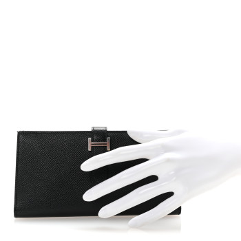 HERMES Epsom Bearn Gusset Wallet Black