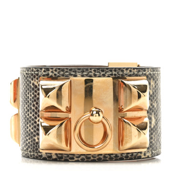 HERMES Lizard Collier De Chien CDC Bracelet T2 Ombre