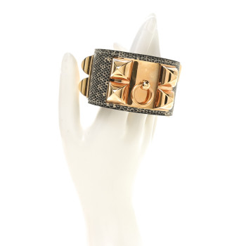 HERMES Lizard Collier De Chien CDC Bracelet T2 Ombre