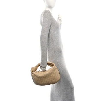 BOTTEGA VENETA Nappa Intrecciato Teen Jodie Hobo Porridge