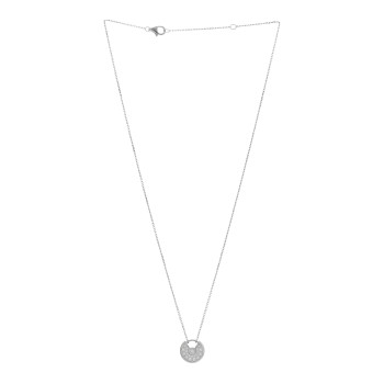 CARTIER 18K White Gold Diamond XS Amulette de Cartier Pendant Necklace
