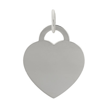 TIFFANY Sterling Silver Large Heart Tag Charm