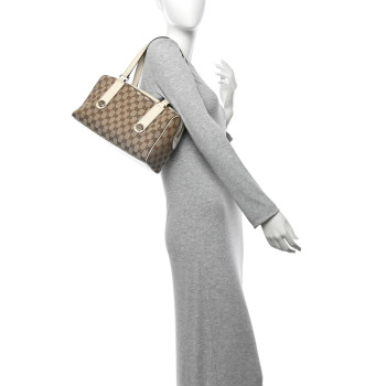 GUCCI Monogram Small Charmy Boston White
