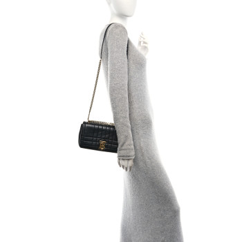 BURBERRY Lambskin Quilted Small Lola Bag Black