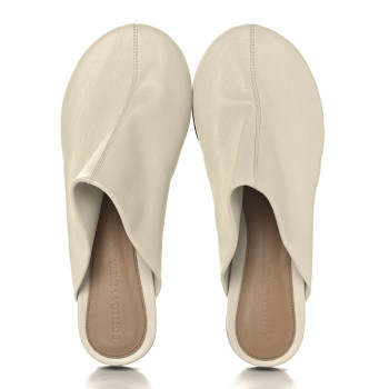 BOTTEGA VENETA Nappa Dot Sock Mules 37 White