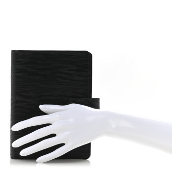 LOUIS VUITTON Epi Small Ring Agenda Cover Black