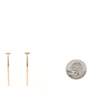 TIFFANY 18K Rose Gold T Bar Earrings