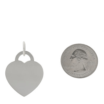 TIFFANY Sterling Silver Large Heart Tag Charm