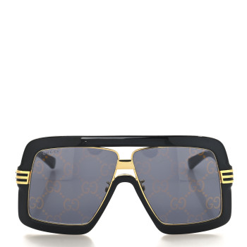 GUCCI Acetate Shield GG0900S Sunglasses Black