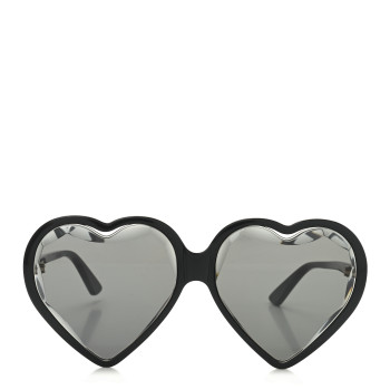GUCCI Acetate Hollywood Forever Heart Sunglasses GG0360S Black