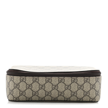 GUCCI GG Supreme Monogram Mini Packing Cube Beige Ebony New Acero
