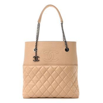 CHANEL Caviar Quilted Small Urban Delight Light Beige