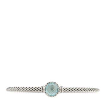 DAVID YURMAN Sterling Silver Blue Topaz 3mm Chatelaine Bracelet
