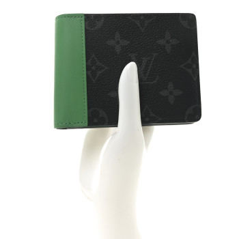 LOUIS VUITTON Monogram Eclipse Slender Wallet Bamboo Green