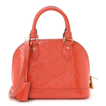 LOUIS VUITTON Vernis Alma BB Rose Litchi
