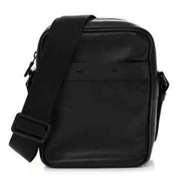 LOUIS VUITTON Calfskin Monogram Shadow Danube PM Black
