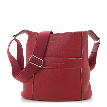 HERMES Taurillon Clemence Sac Good News PM Rouge Casaque