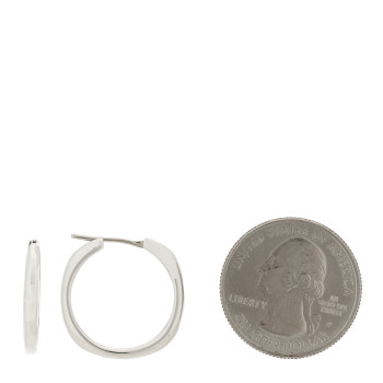 TIFFANY Sterling Silver Square Cushion Hoop Earrings