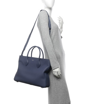SALVATORE FERRAGAMO Calfskin Medium Star Tote Graphite